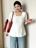 Short Sleeve Women White Tops