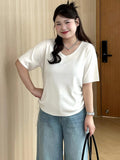 Women Solid Short Sleeve Casual and Stripe T Shirt